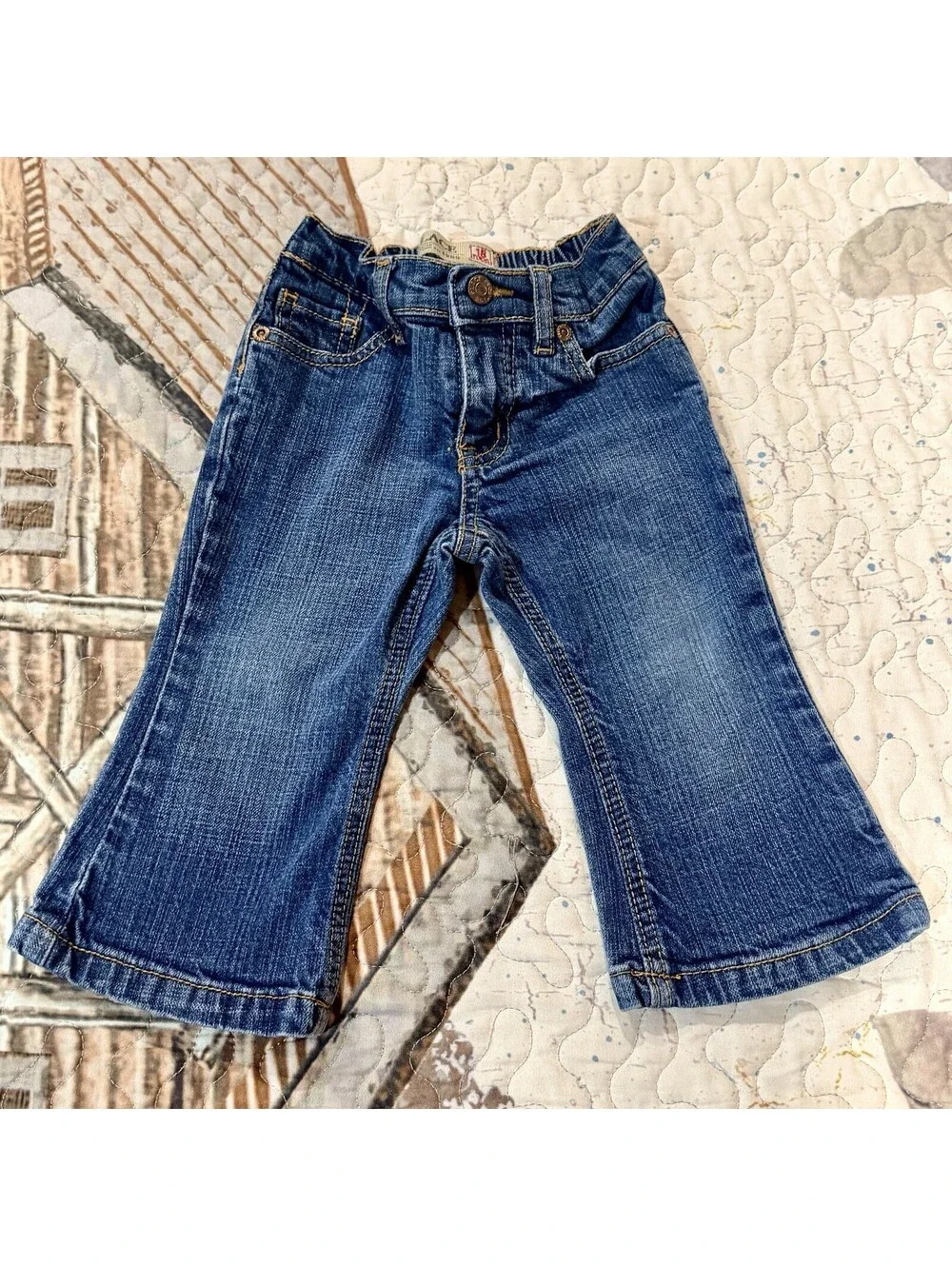 THE CHILDREN'S PLACE FLARE LEG ~ GIRL DENIM JEANS SIZE 18 MONTHS ~ STRETCH